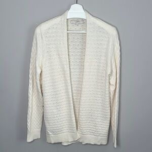 LOFT Wool Ivory Cardigan Sweater